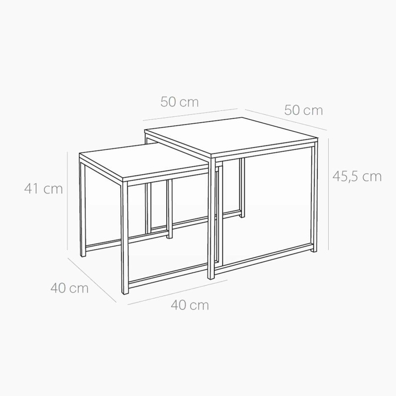 Mesa Nido Seaford Blanca | Venta de Muebles Online
