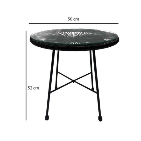 Mesa Acapulco Black Ø 50 CM | Venta de Muebles Online