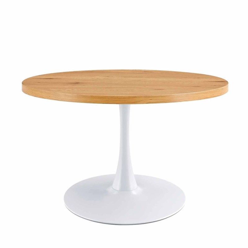 Mesa 110 Ø color roble y blanco | Venta de Muebles Online
