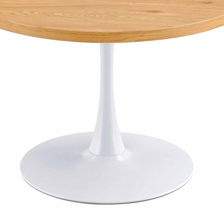 Mesa 110 Ø color roble y blanco | Venta de Muebles Online