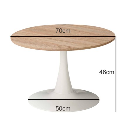 Mesa de centro Ø 70 Ibiza Blanca | Venta de Muebles Online