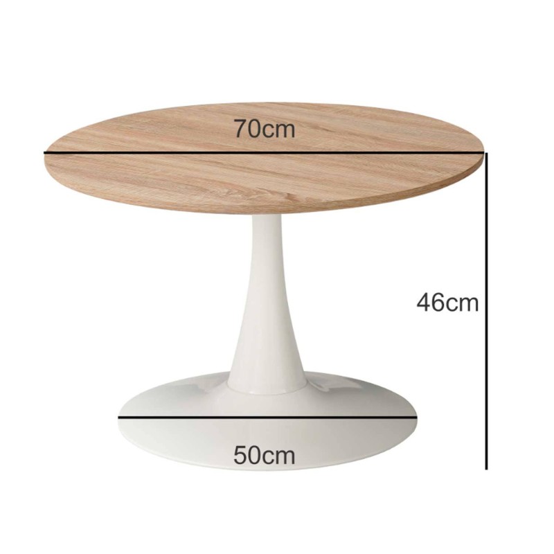Mesa de centro Ø 70 Ibiza negra | Venta de Muebles Online