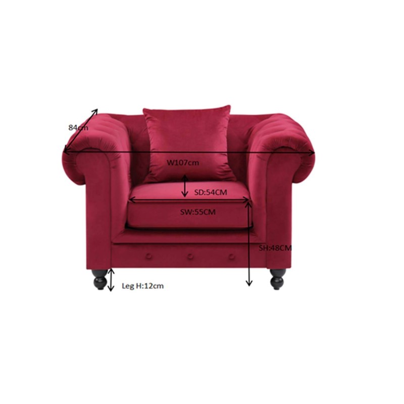 Sillón Chesterfield Velvet | Venta de Muebles Online