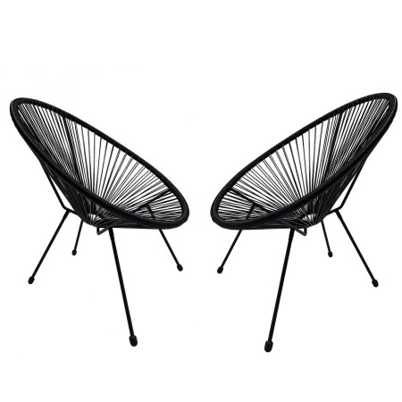 Pack 2 sillas Acapulco Negras | Venta de Muebles Online