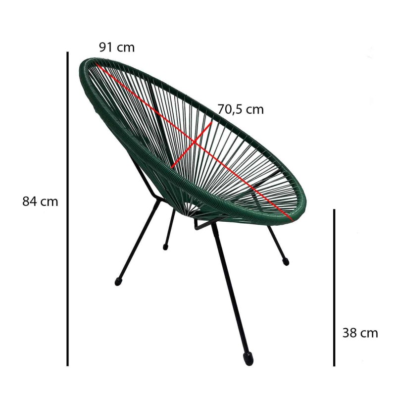 Pack 2 sillas Acapulco Verde Oscura | Venta de Muebles Online