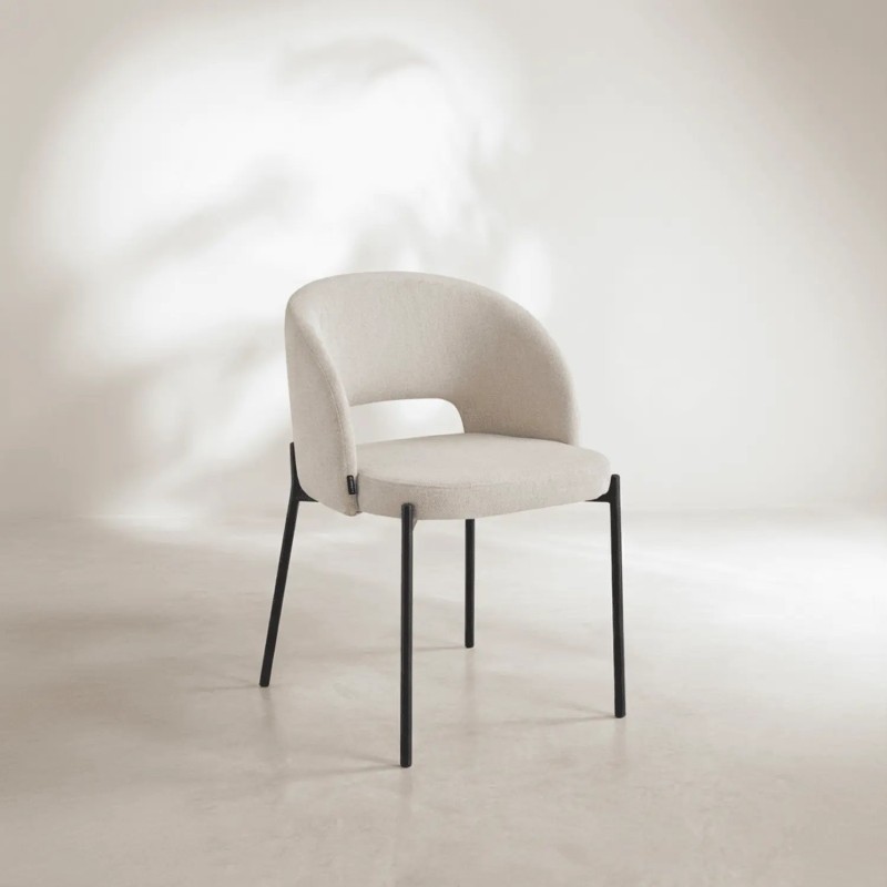 Silla tapizada color arena | Venta de Muebles Online