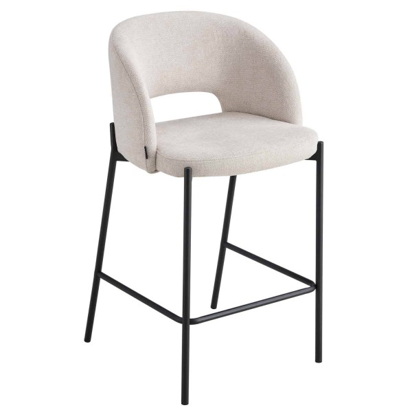 Taburete tapizado color arena | Venta de Muebles Online