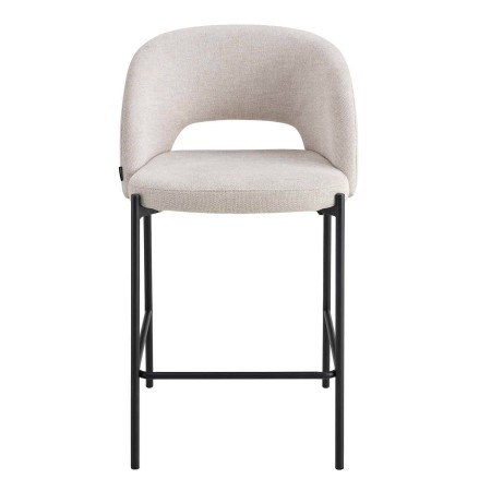 Taburete tapizado color arena | Venta de Muebles Online