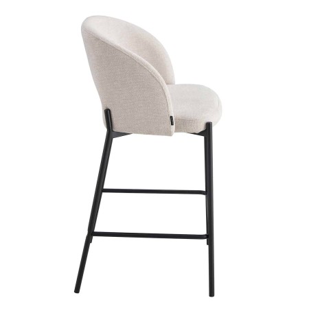 Taburete tapizado color arena | Venta de Muebles Online
