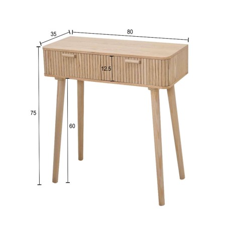 Mesa consola natural 2 cajones | Venta de Muebles Online