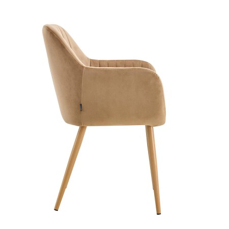 Sillón nórdico terciopelo arena Berta | Venta de Muebles Online