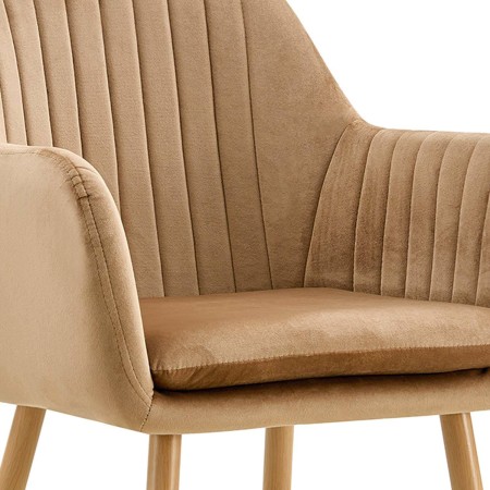 Sillón nórdico terciopelo arena Berta | Venta de Muebles Online