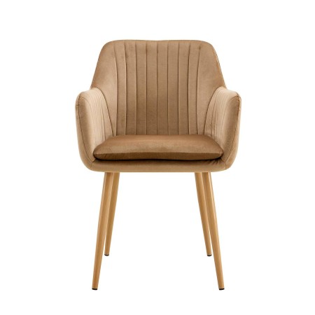 Sillón nórdico terciopelo arena Berta | Venta de Muebles Online