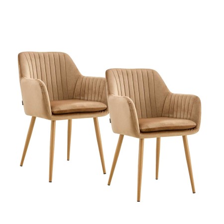 Sillón nórdico terciopelo arena Berta | Venta de Muebles Online