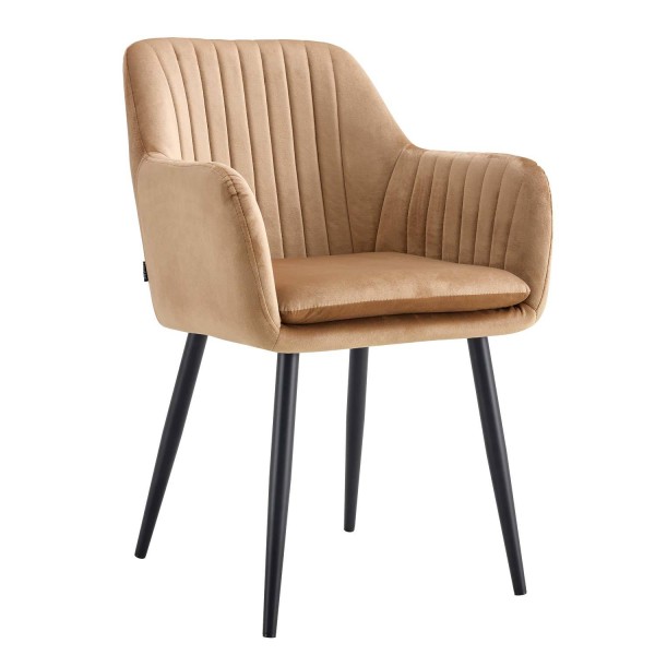 Sillón nórdico terciopelo arena Berta | Venta de Muebles Online