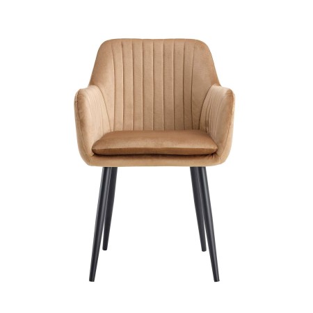 Sillón nórdico terciopelo arena Berta | Venta de Muebles Online
