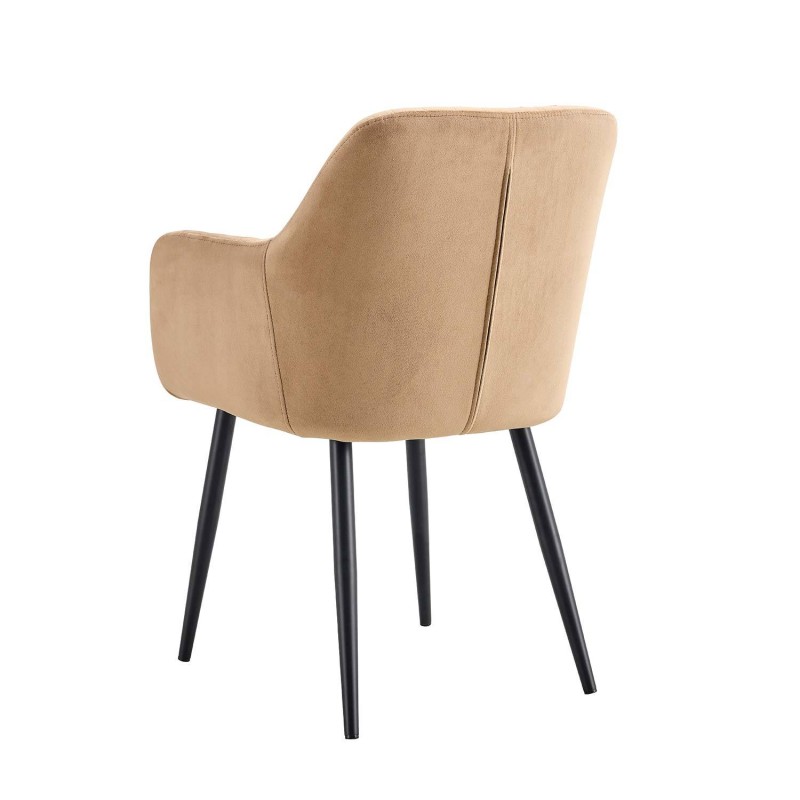 Sillón nórdico terciopelo arena Berta | Venta de Muebles Online