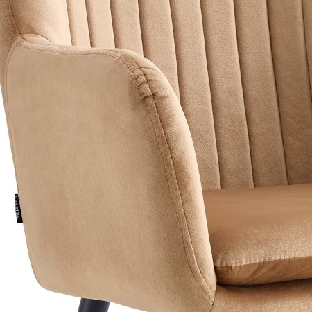 Sillón nórdico terciopelo arena Berta | Venta de Muebles Online