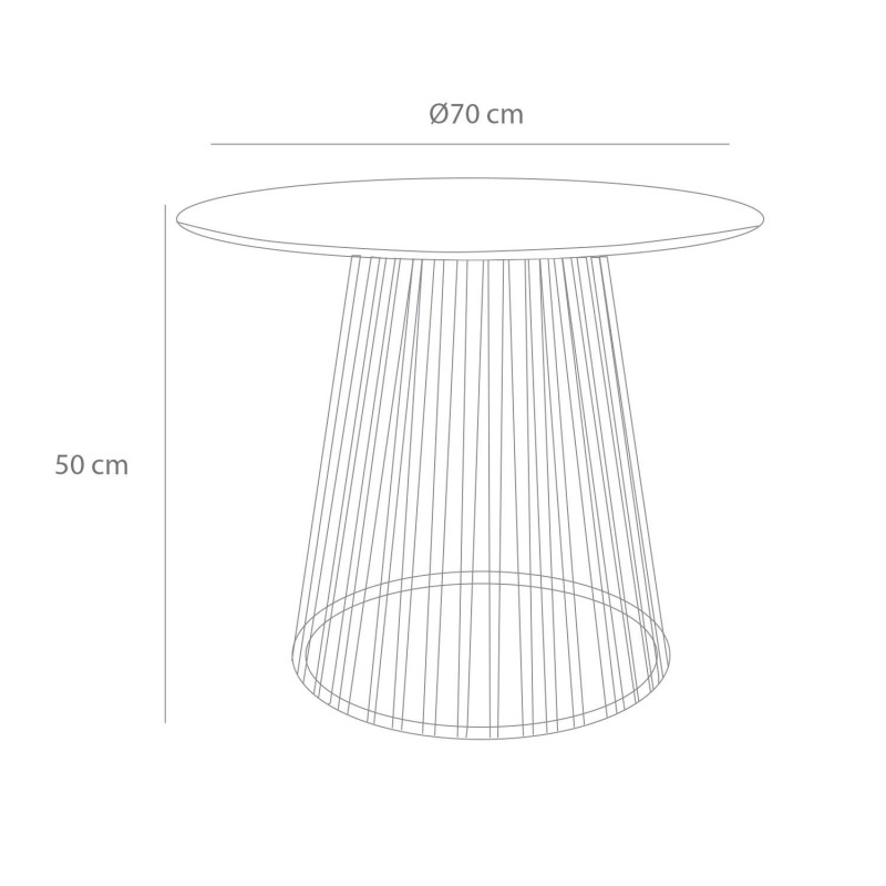 Mesa de Centro Tina Ø70 CM | Venta de Muebles Online