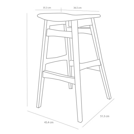 Taburete Zira escandinavo | Venta de Muebles Online