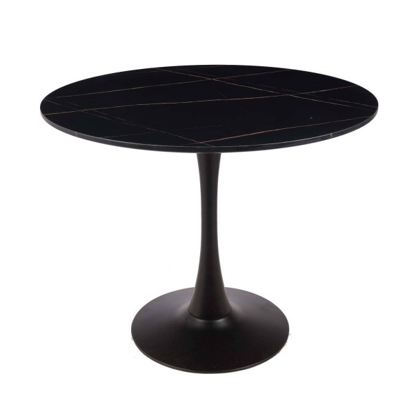 Mesa Ibiza redonda Ø90 CM mármol negro | Venta de Muebles Online