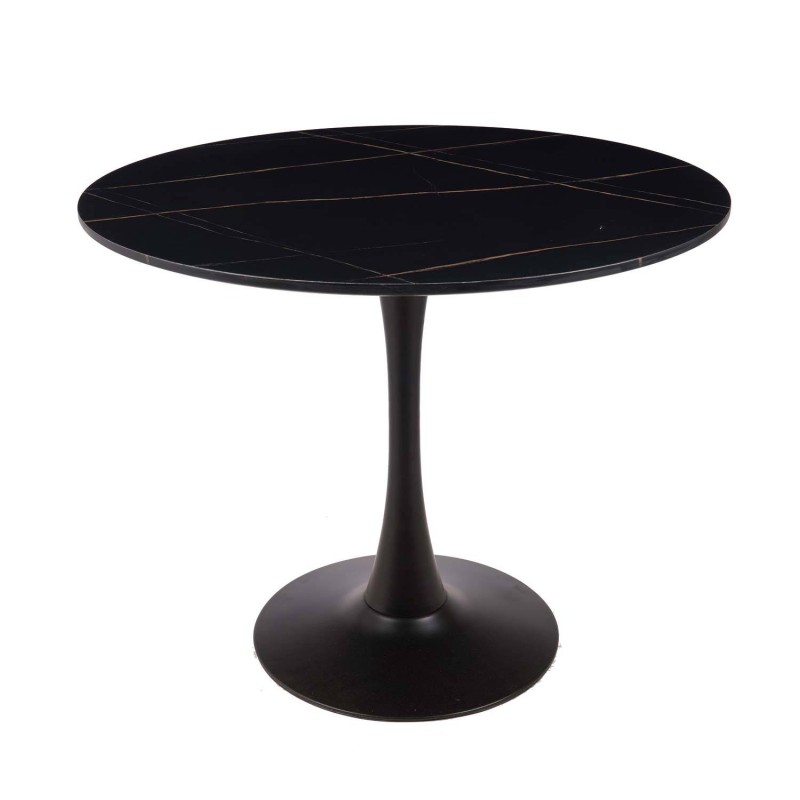 Mesa Ibiza redonda Ø90 CM mármol negro | Venta de Muebles Online