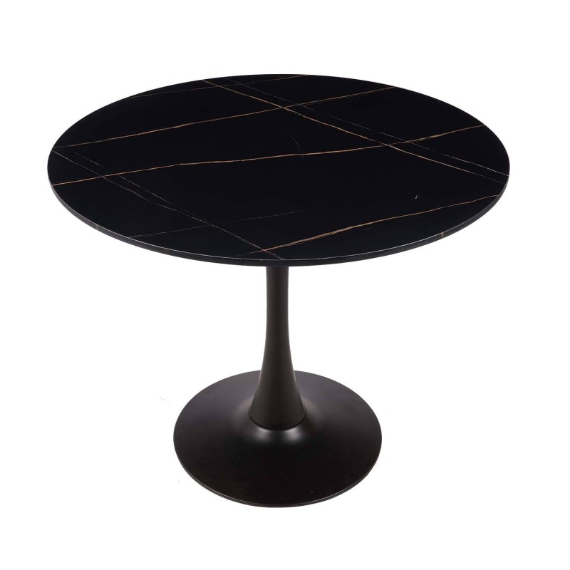 Mesa Ibiza redonda Ø90 CM mármol negro | Venta de Muebles Online