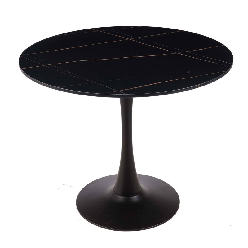 Mesa Ibiza redonda Ø90 CM mármol negro | Venta de Muebles Online