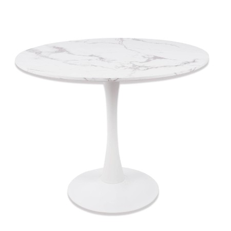 Mesa Ibiza redonda Ø90 CM mármol blanco | Venta de Muebles Online