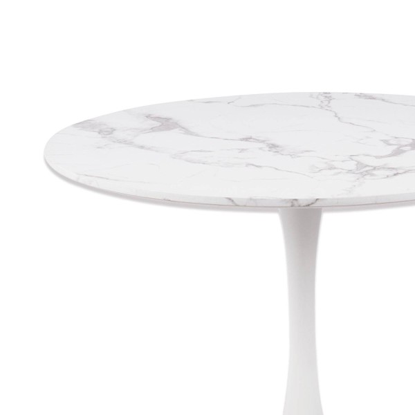 Mesa Ibiza redonda Ø90 CM mármol blanco | Venta de Muebles Online 2