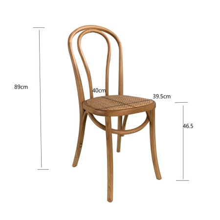 Silla Folie natural en madera y rattan | Venta de Muebles Online