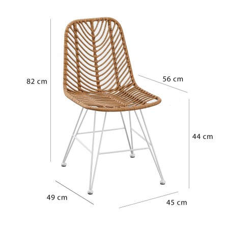 Silla Raffles Ratán pata blanca | Venta de Muebles Online
