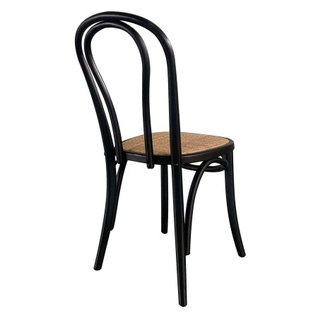 Pack 2 Sillas Folie Negras en madera y rattan | Venta de Muebles Online