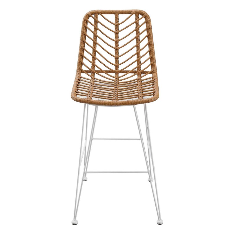 Taburete Alto Raffles en ratán pata blanca | Venta de Muebles Online