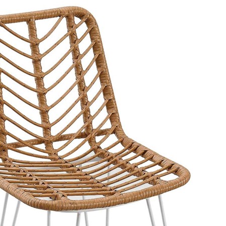 Taburete Alto Raffles en ratán pata blanca | Venta de Muebles Online