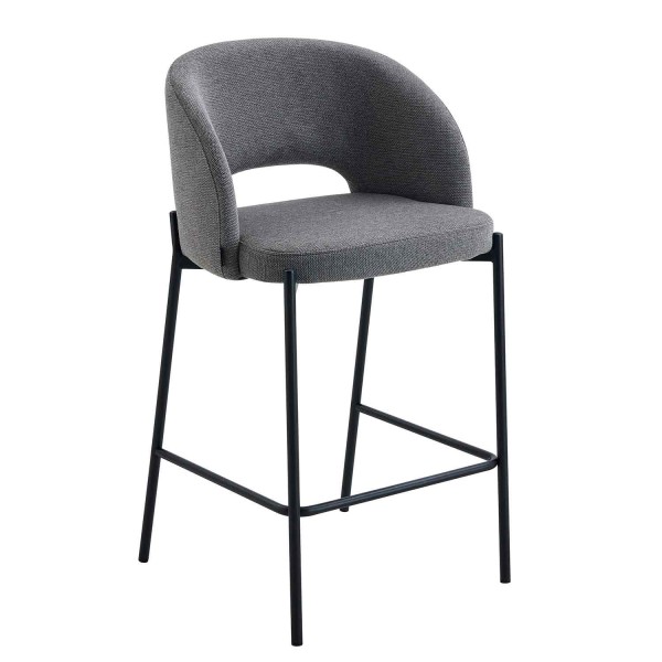 Taburete tapizado color gris | Venta de Muebles Online