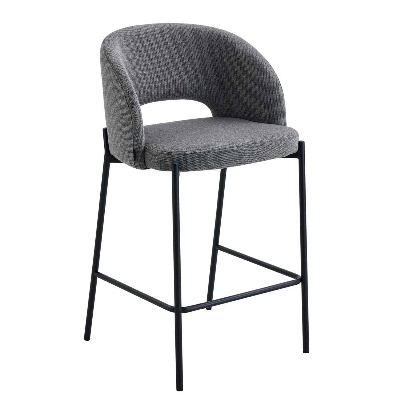 Taburete tapizado color gris | Venta de Muebles Online