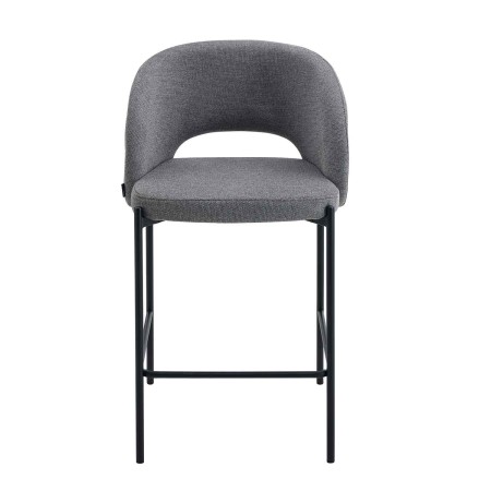 Taburete tapizado color gris | Venta de Muebles Online