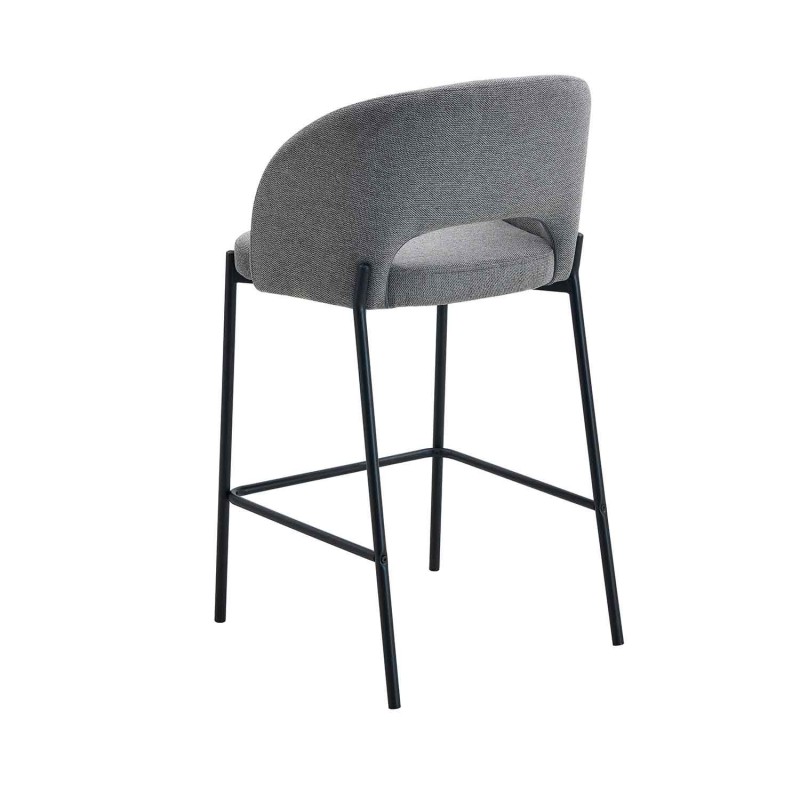 Taburete tapizado color gris | Venta de Muebles Online
