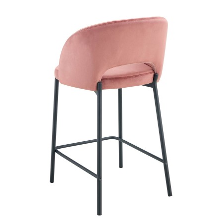 Taburete tapizado color rosa terciopelo| Venta de Muebles Online
