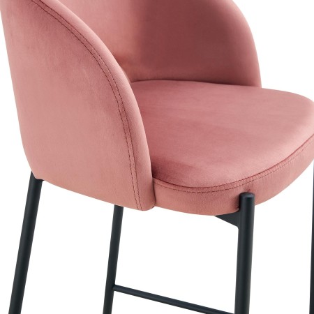 Taburete tapizado color rosa terciopelo| Venta de Muebles Online