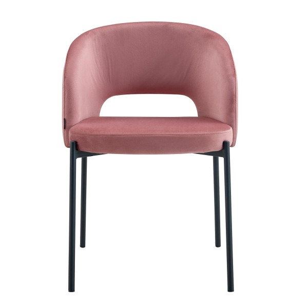 Silla tapizada color rosa terciopelo | Venta de Muebles Online 2