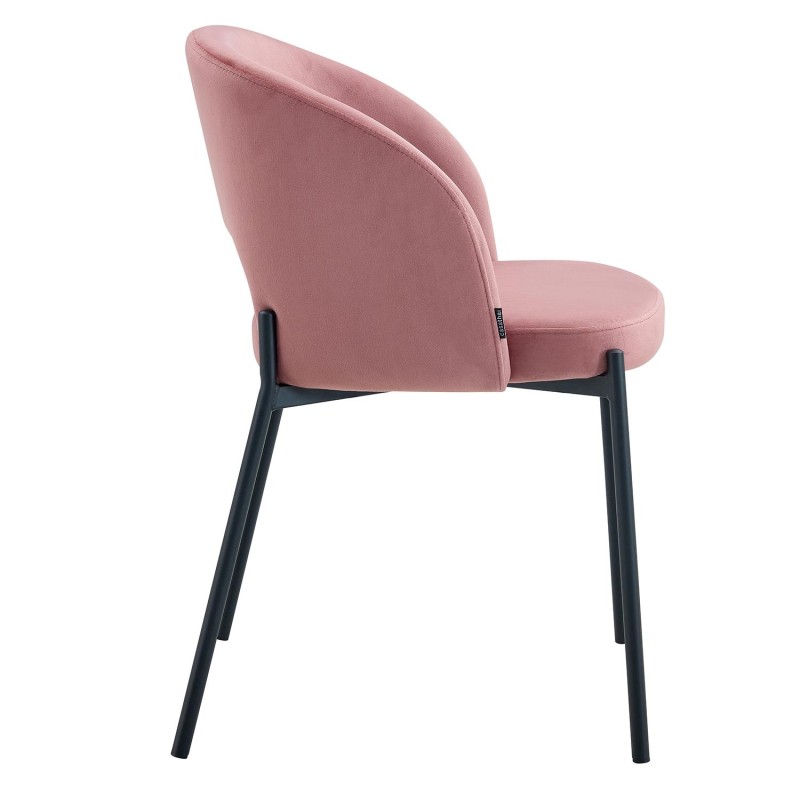 Silla tapizada color rosa terciopelo | Venta de Muebles Online
