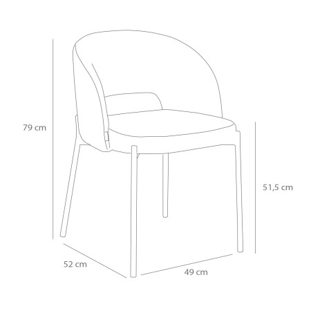 Silla tapizada color rosa terciopelo | Venta de Muebles Online