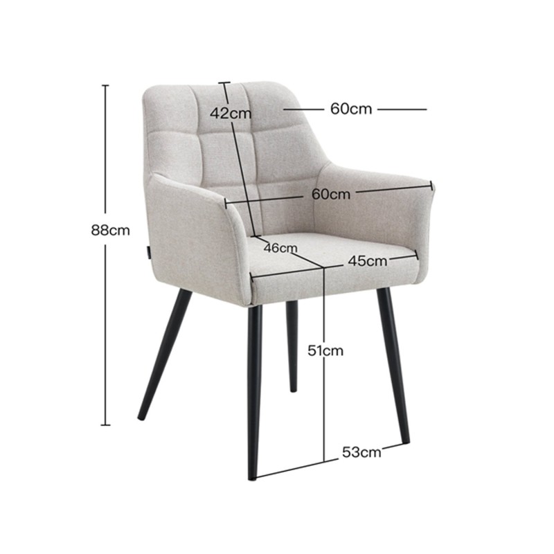 Sillón Zenith Gris asiento textil | Ukukhome