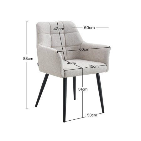 Sillón Zenith Gris asiento textil | Ukukhome