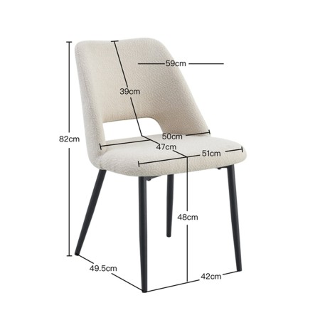 Silla Nanna Arena Black – Diseño moderno y confort - UKUKHOME.com