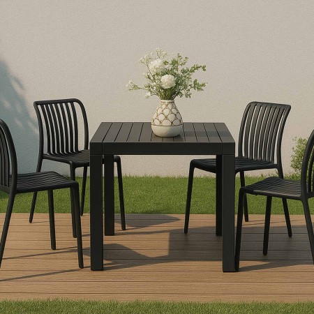 Mesa de Jardín Negra Nagari - Diseño Moderno y Duradero - UKUKHOME.com