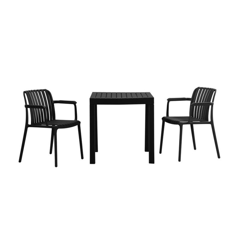 Mesa de Jardín Negra Nagari - Diseño Moderno y Duradero - UKUKHOME.com