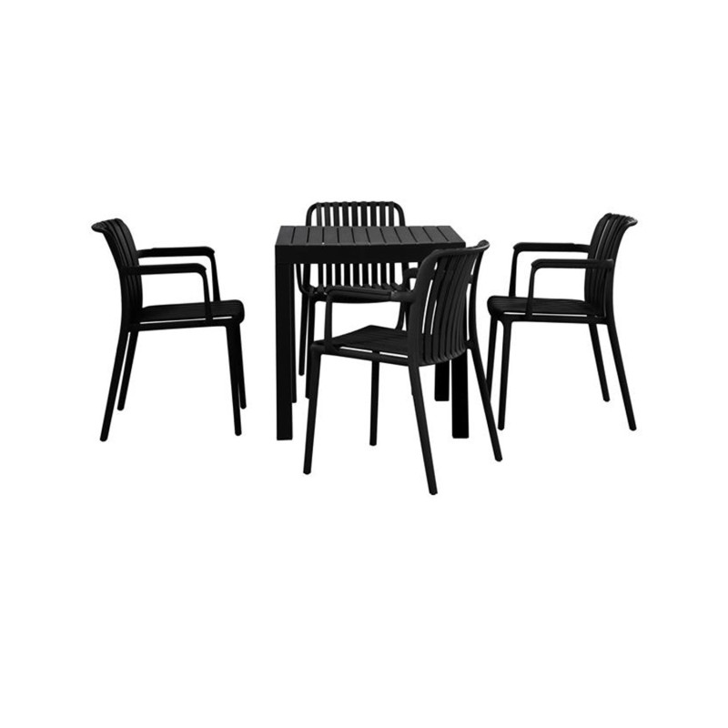Mesa de Jardín Negra Nagari - Diseño Moderno y Duradero - UKUKHOME.com